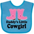 thumbnail image 3 of Inktastic Daddy's Little Cowgirl Girls Baby Bib, 3 of 4