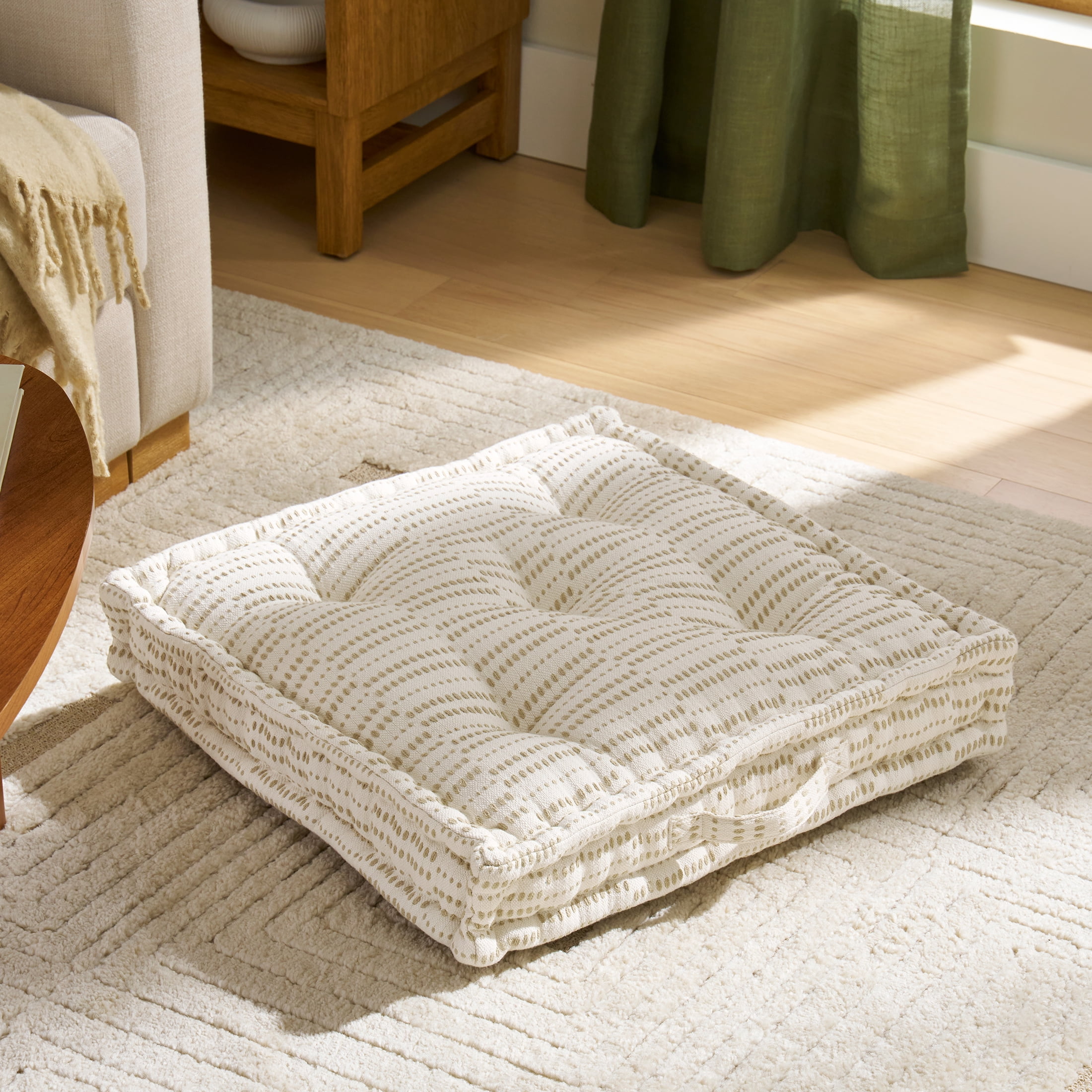 Better Homes & Gardens Decorative Floor Cushion with Polystyrene Beads - 24" x 24" x 4"