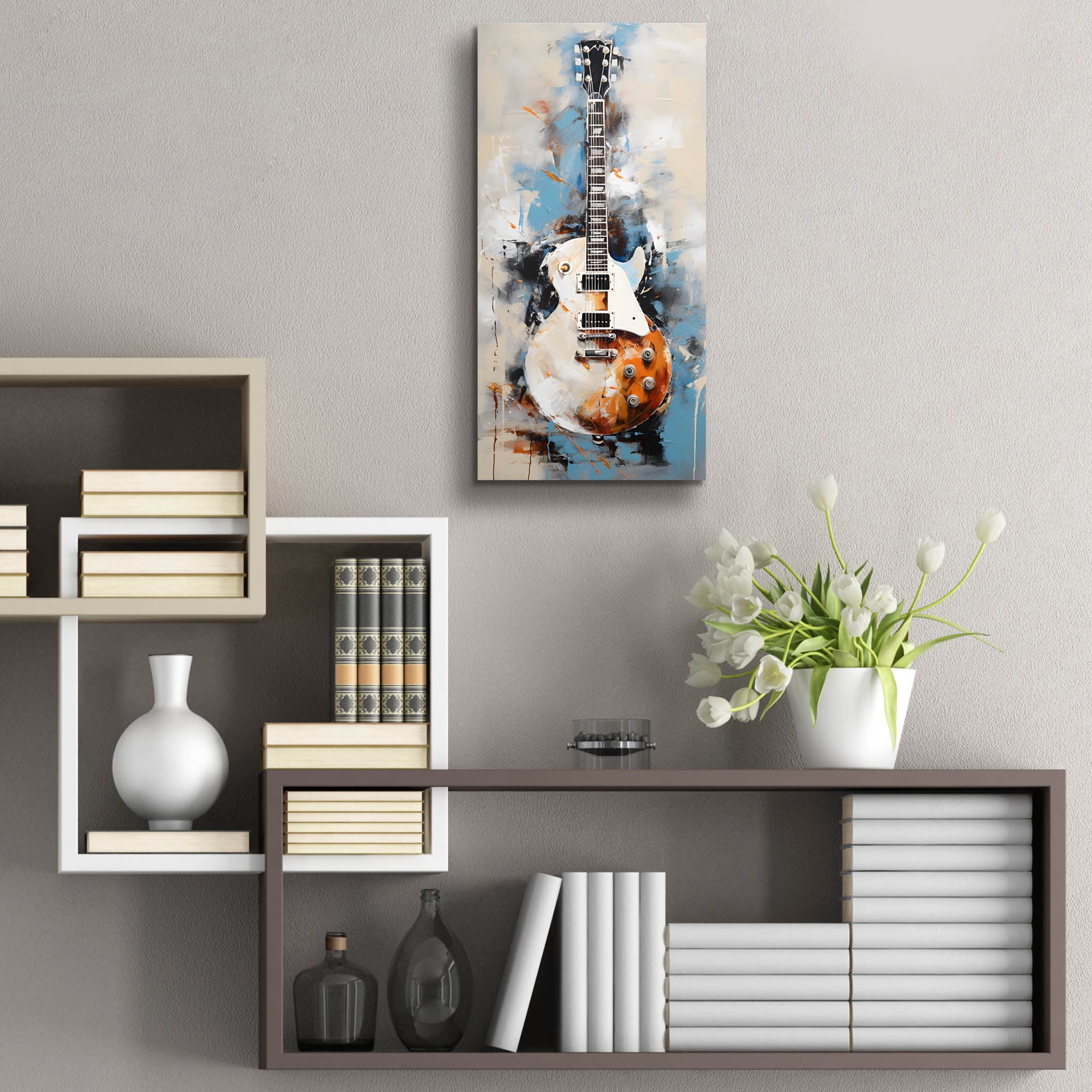 Epic Art 'Les Paul 8'  by Sean Parnell Acrylic Glass Wall Art, 12" x 24"