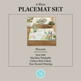 thumbnail image 6 of Martha Stewart Amber Floral Fabric Placemat Set 4-Pack, Pink/Yellow, 13"x17.5", 6 of 8
