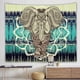 thumbnail image 2 of Tapicería de pared con elefante indio, microtela, 150 x 150 cm, 2 of 2