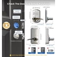 thumbnail image 5 of Veise Keypad Door Lock with Handle, Keyless Entry for Front Door & Bedroom, Electronic Lock with Code, Zinc Aluminum Metal Satin Nickel, 5 of 9