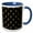 Blue/White, variant on 3drose, Chic Gold Color Bees on a Black Background Pattern, 11oz Two-tone Yellow Mug