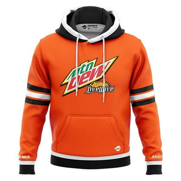 Mountain Dew Live Wire Orange Performance Hoodie