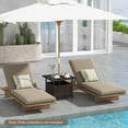 thumbnail image 2 of Costway Rattan Wicker Steel Side Table Outdoor Furniture Deck Garden Patio Pool Brown, 2 of 11
