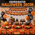 thumbnail image 3 of Halloween Party Supplies for 16 Guests, Disposable Tableware Set with Paper Plates, Cups, Napkins, Cutlery, Balloons, Banner and Table Cover, 3 of 8
