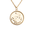thumbnail image 1 of Collar para Mujer de Horóscopo LuckyLy, Acero Inoxidable con Baño de Oro 18k y Dije de Signo Zodiacal, Modelo Astra dorado UNITALLA, 1 of 8