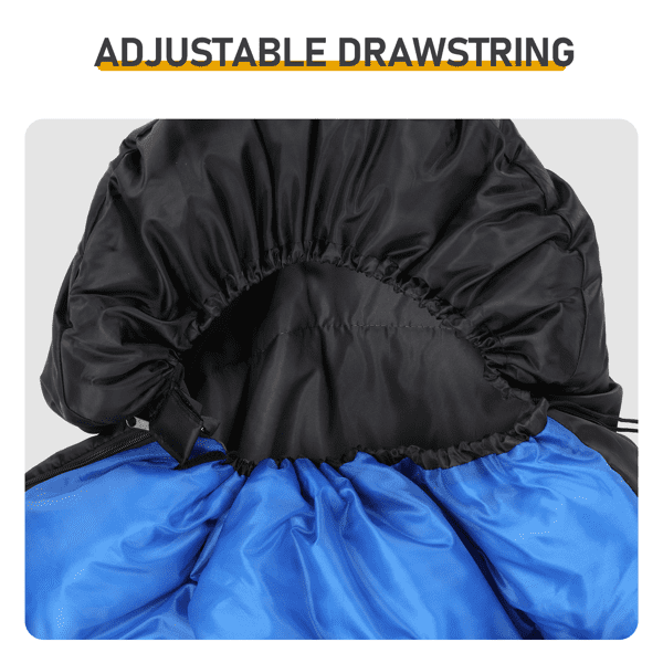 Alvantor Hooded Heated Rectangular Sleeping Bag for Adults Kids,USB Powered 3 Heat Levels 14 to 50 F with Carry Bag 82.7 x 33.5 in