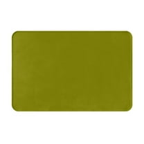 Qokaie Olive Print Flannel Front Door Mat, Absorbent Muddy Dirt Resist Welcome Door Mats Outdoor Indoor,Non-Slip Backing Entry Mat 16x24in