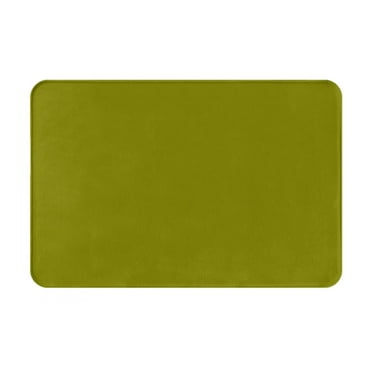 Qokaie Olive Print Flannel Front Door Mat, Absorbent Muddy Dirt Resist Welcome Door Mats Outdoor Indoor,Non-Slip Backing Entry Mat 16x24in
