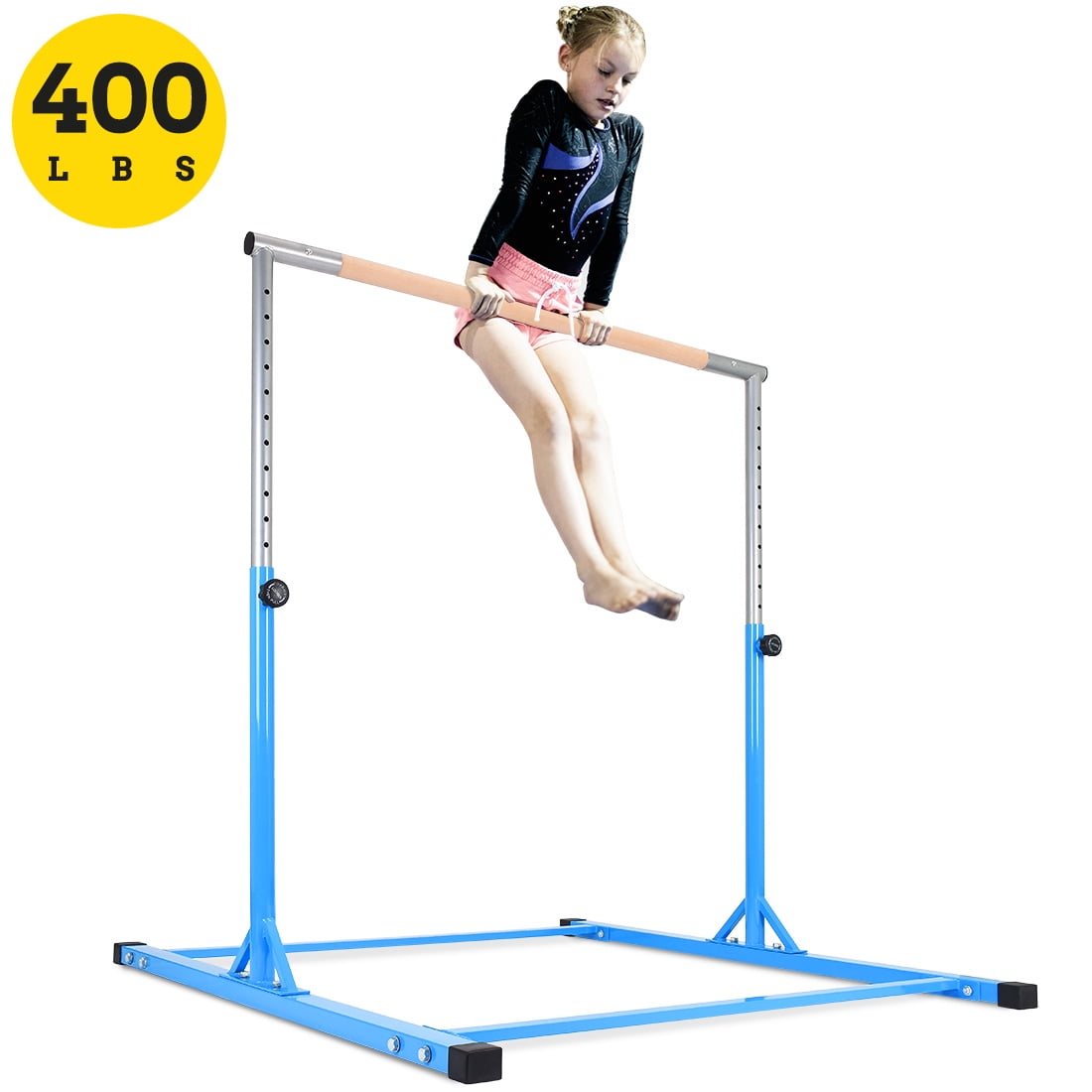 Gymnastic Steel Horizontal Training Bar Junior Home Practice 3'-5' Adjustable 
