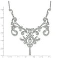 thumbnail image 5 of Sterling Silver Cubic Zirconia Fancy Scroll 17in with 2in extender Necklace, 5 of 6