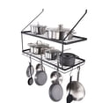 thumbnail image 1 of VEVOR Pot Rack Wall Mounted, 30 inch Pot and Pan Hanging Rack, Pot and Pan Hanger with 12 S Hooks, 55 lbs Loading Weight, Ideal for Pans, Utensils, Cookware in Kitchen, 1 of 9