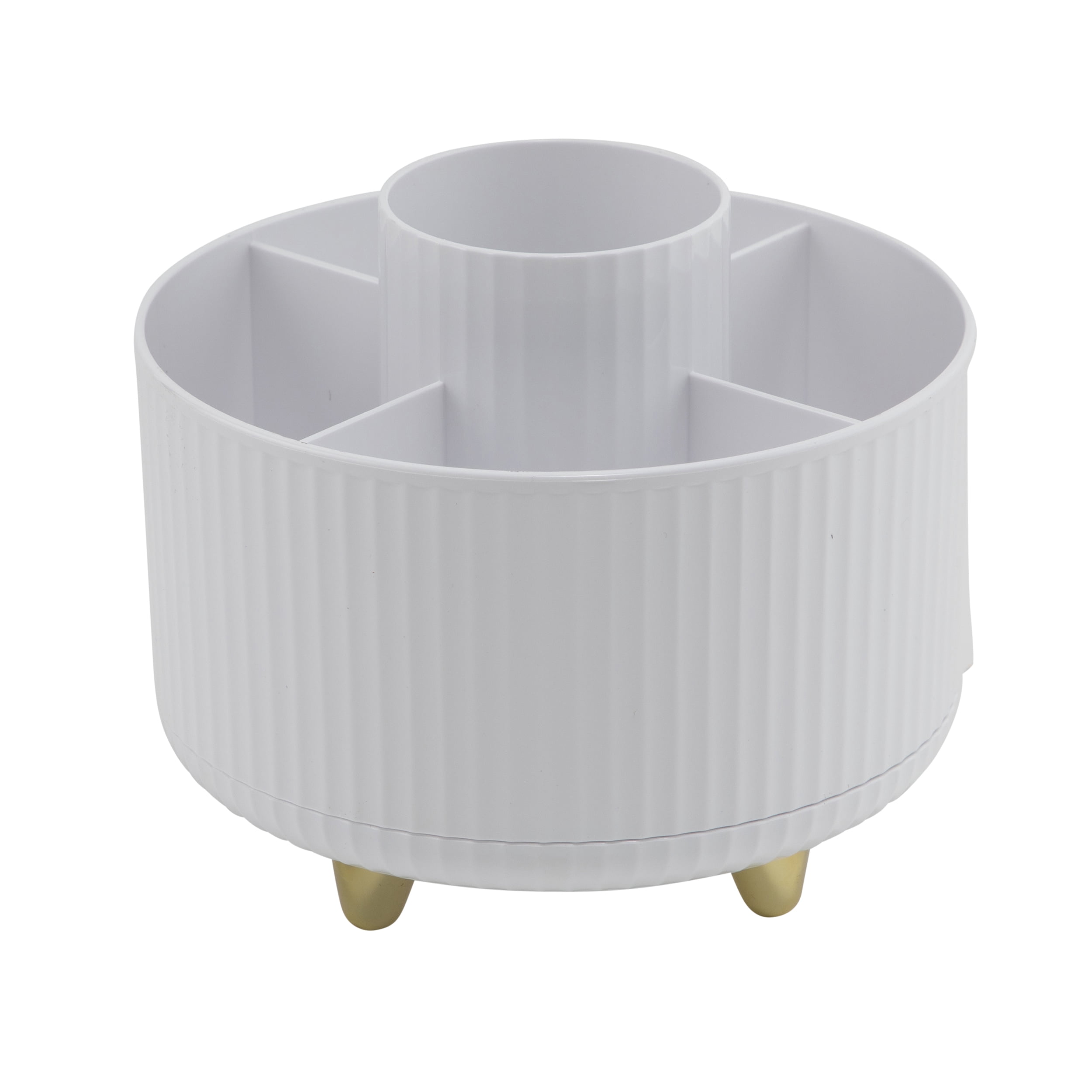 Premium Rotating Beauty Organizer with 5 Compartments for Easy Access