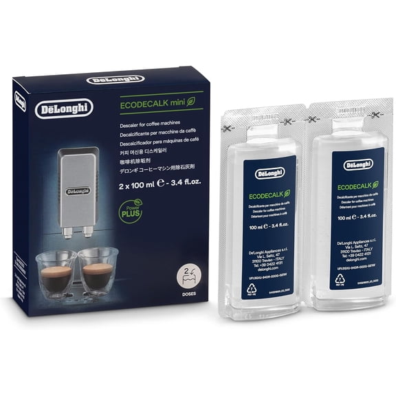 EcoDecalk Descaler, Eco-Friendly Universal Descaling Solution for Coffee & Espresso Machines, 2-Pack (1 use per pack)