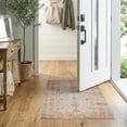 thumbnail image 2 of ODIKA Boho Hallway Southwestern Botanical Stripe Distressed Motifs for Study Room, Playroom, Non-Slip Low Profile, 2 of 7