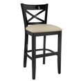 thumbnail image 1 of Tabouret de Comptoir en Croix Noir, 1 of 1
