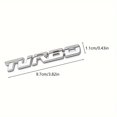 thumbnail image 2 of PENGX TURBO Metal Car Sticker Badge Adhesive Auto Decal Tailgate Emblem Silvery/Black/Red Available, 2 of 7