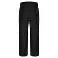 thumbnail image 5 of Ecqkame Mens Casual Cotton Linen Pants Elastic Waist Lightweight Straight-Legs Pants Loose Fashion Beach Long Trousers 02-Black L, 5 of 8