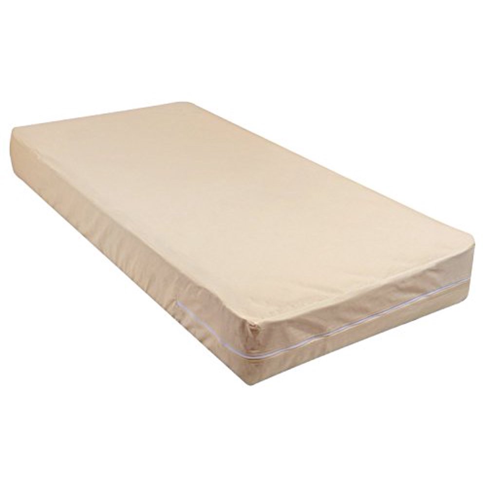 gilbins 100 cotton fleetwood mattress cover, zips around the mattress, cot size