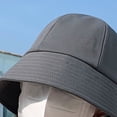 thumbnail image 2 of dianhelloya Bucket Hat for Women Wide Brim Round Dome Sunscreen Bucket Hat Women Summer Solid Color Fisherman Hat Fashion Accessories, 2 of 5