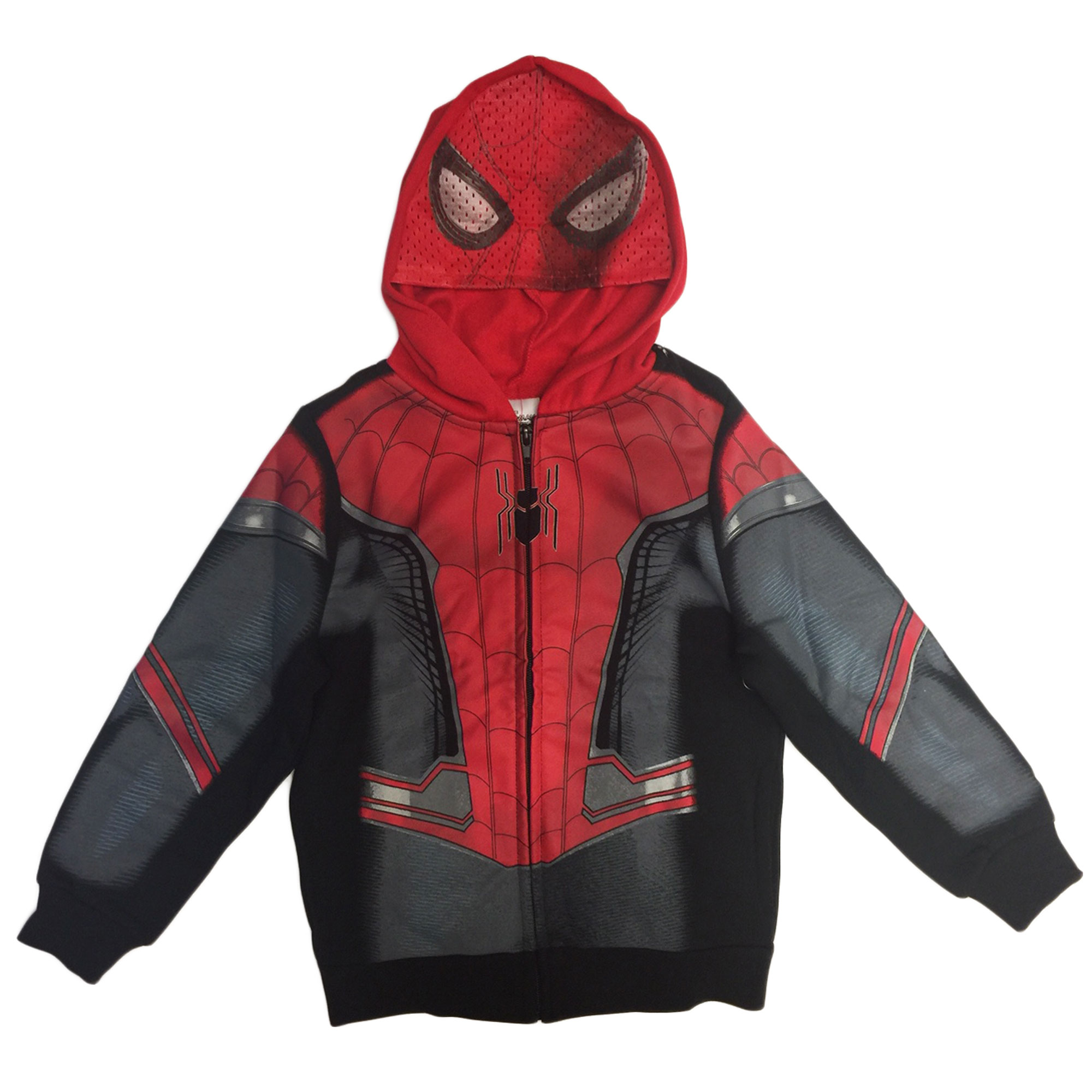 Marvel Spiderman Venom Spiderverse Boys Fleece Zip-up Costume Hoodie