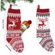 thumbnail image 2 of Juego de 2 medias navideñas, calcetines navideños grandes, bolsa de regalo para colgar en el árbol de Navidad, decoración para chimenea y árbol, 2 of 5