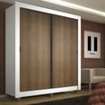 thumbnail image 2 of Ropero Closet Madesa Denver 2 Puertas Corredizas con Pies Blanco/Marrón, 2 of 5