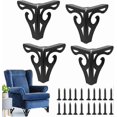 thumbnail image 1 of Pieces Furniture Sofa Legs, Sofa Legs, Modern Sofa Legs, TV Cabinet Legs, Bed Legs, for Cabinet, Sofa, Table Dresser(Black), 1 of 4
