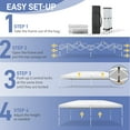 thumbnail image 6 of Ktaxon 10x20 Ez Pop Up Canopy Tent,Outdoor Sun Shade Shelter with Mosquito Netting,Outdoor Gazebo,One Push Setup with Bag,6 Sidewalls,UPF50+ - White, 6 of 8