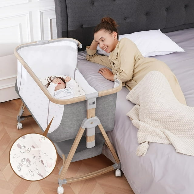 Mesita de cama para bebés Bassinet Jestonten, 3 en 1, con accesorios