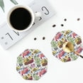 thumbnail image 5 of Pofeuu America Landmarks1 Print Leather Coasters Set of 6, Round Cups Mugs Mat Pad for Home Kitchen Heat Resistant Drink Coasters,Octagon, 5 of 7