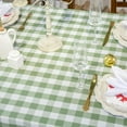 thumbnail image 6 of Green and White Gingham Tablecloth, Spring Plaid Waterproof Table Cover for Easter, Indoor Dining, Kitchen Table, Garden Picnic, Washable Rectangle Tablecloth for Home Use, W60 x L84 in, 6 of 8