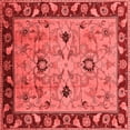 thumbnail image 1 of Ahgly Company Indoor Square Oriental Red Traditional Area Rugs, 4' Square, 1 of 4