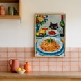thumbnail image 4 of More Spaghetti Less Upsetti Cat Print Dinner Poster Bistro Dining Pasta Posters Italian Kitchen Wall Decor Without Frame, Matte Canvas Stretched, Posters & Art Prints, Gift., 4 of 5