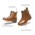 thumbnail image 2 of DREAM PAIRS Girls Boots Low Heel Side Zipper Ankle Booties Little Kid/Big Kid, 2 of 6