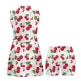 thumbnail image 3 of Uorisanigo Cute Cherry Golf Clothing Set for Women 2 Piece Sets Soft Zipper Neck Womens Sleeveless Golf Tennis Dresses Fashion Relaxed Athletic Workout Dress, 3 of 7