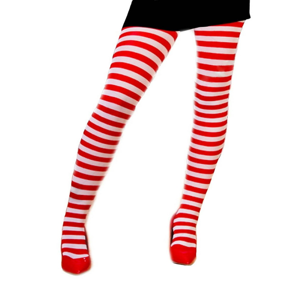 Angelique Striped Candy Cane Tights Pantyhose Hosiery