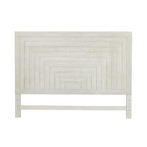 Liberty Furniture Industies, INC Modern Farmhouse Queen Panel Headboard in Flea Market White w/ Heavy Distressing