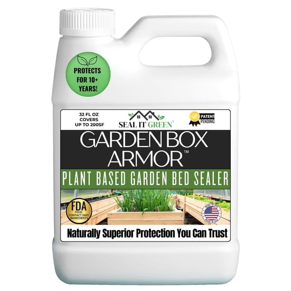 Seal it Green Extreme Garden Box Wood Sealer Plant Based Food Safe Clear Sealant for Raised Beds Planters Pet Houses 32 fl oz