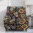 thumbnail image 2 of Yuyamidu Sugar Skull Reclining Chair Covers 4 Pieces Breathable Recliner Covers That Stay in Place Non Slip Lazyboy Cover for Recliner Chair Gift for Friends, 2 of 8