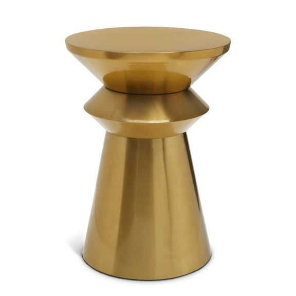 Meridian Furniture Jai Contemporary Durable Metal End Table, Gold