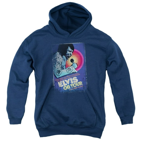 Elvis Presley - On Tour Poster - Youth Hooded Sweatshirt - Large