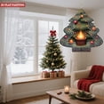 thumbnail image 2 of Stylish Metal Hanging Christmas Tree Wind Spinner - Zigzag Pattern Design with Red & Orange Ornaments for Cozy Garden Decor, 2 of 7