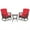 Red, variant on Costway 3 PCS Patio Rocker Set Outdoor Wicker Rocking Chairs with Double-Layer Coffee Table Beige