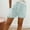 Green, variant on JUSLIO Womens Shorts,Elastic Waist with Pockets High Waist Mid-Length Shorts,Faux Linen Striped,Green,Size S
