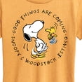 thumbnail image 3 of Peanuts - Good Things Are Coming Circle - Women's Short Sleeve Graphic T-Shirt, 3 of 7