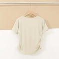 thumbnail image 5 of Kajonyu Women's Nylon Spandex V Neck Short Sleeve Workout Yoga Top, 5 of 10
