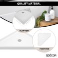 thumbnail image 2 of Questech Decor Shower Shelf, 8" Geo Lugged, Bright White Matte, 2 of 8