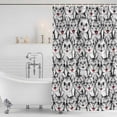 thumbnail image 2 of Funny Cat Shower Curtain, Waterproof Shower Curtains for Bathroom, Abstract Cartoon Cute Animals Printed Washable Fabric Bathtub Curtain Set Bath Decor with 12 Hooks Long 72"x84", 2 of 6